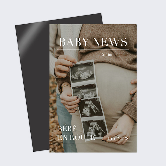 Carte annonce grossesse Magazine