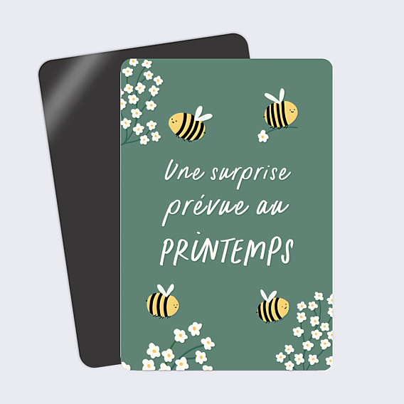 Carte Annonce Grossesse Bébé Printemps