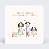 Carte Annonce Grossesse Dessin papa et maman fille