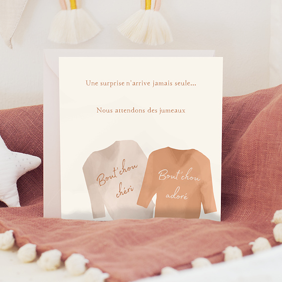 Carte annonce grossesse Jumeaux Après 4