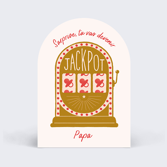 Carte annonce grossesse Jackpot