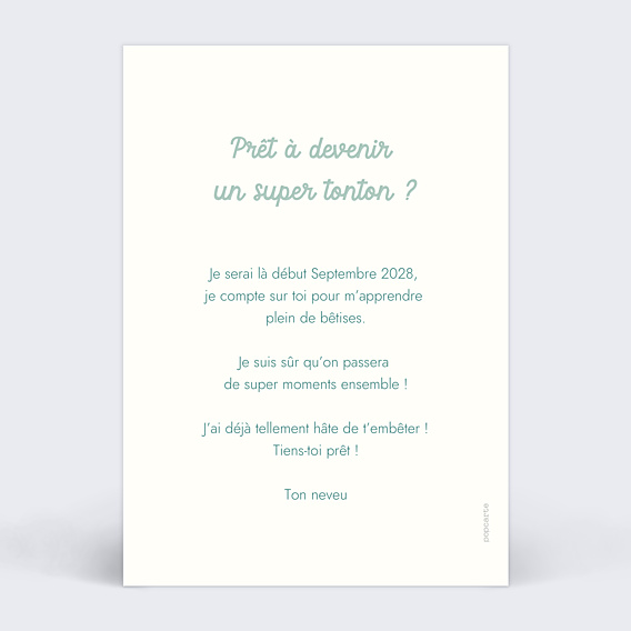Carte Annonce Grossesse Cap Tonton