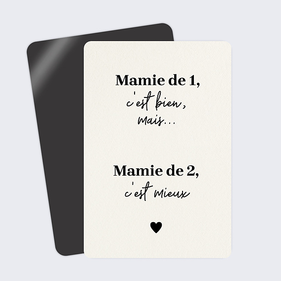 Carte annonce grossesse Mamie de 2