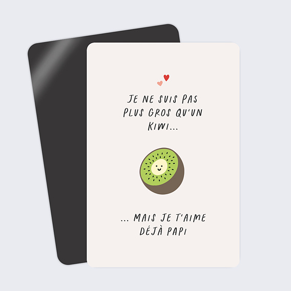 Carte annonce grossesse Kiwi