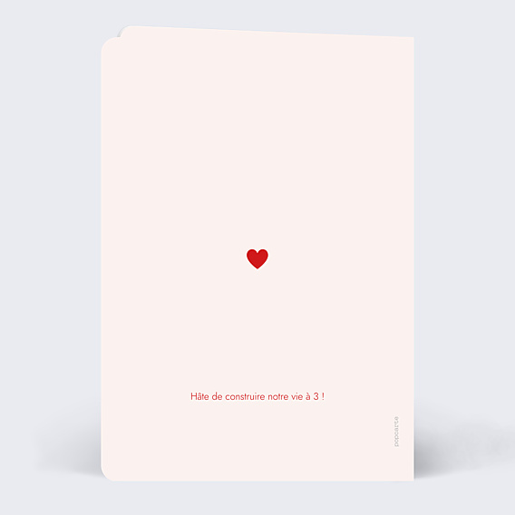 Carte Annonce Grossesse Cœurs