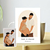 Carte Annonce Grossesse Votre photo en illustration minimaliste