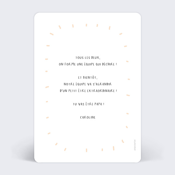 Carte annonce grossesse Le Body Verso