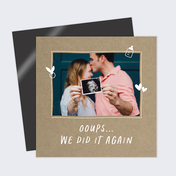 Carte annonce grossesse We Did It Again