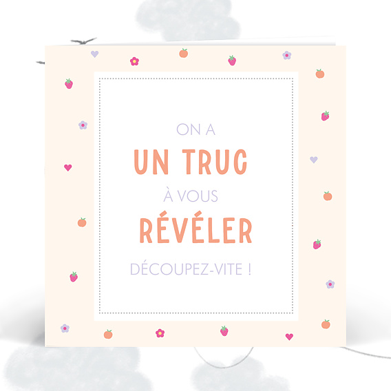 Carte annonce grossesse Petits Fruits Recto