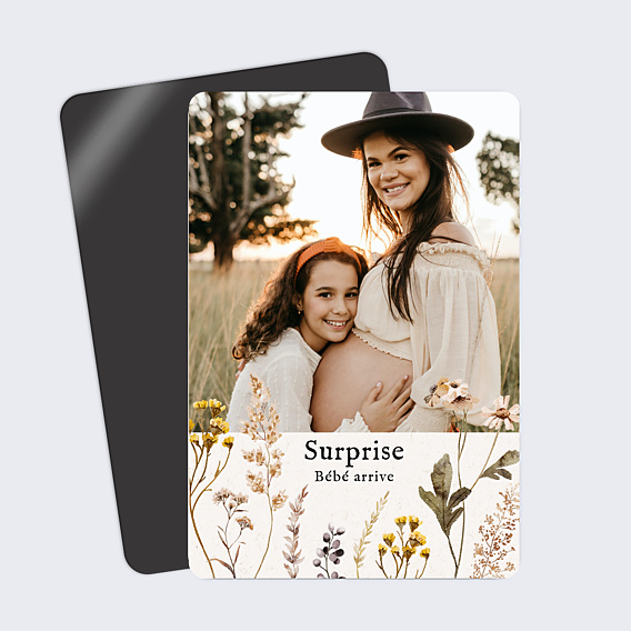Carte Annonce Grossesse Bouquet Sauvage