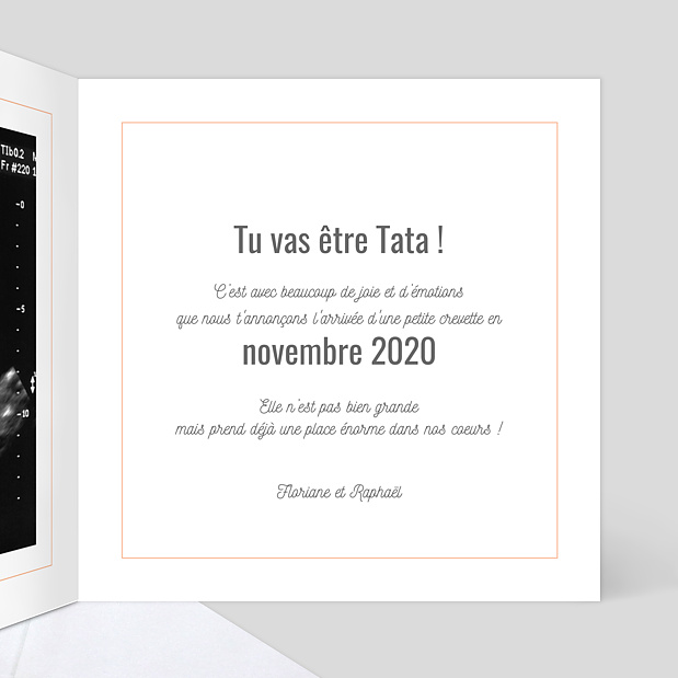 Carte Annonce Grossesse Petite Crevette Intérieur Droit