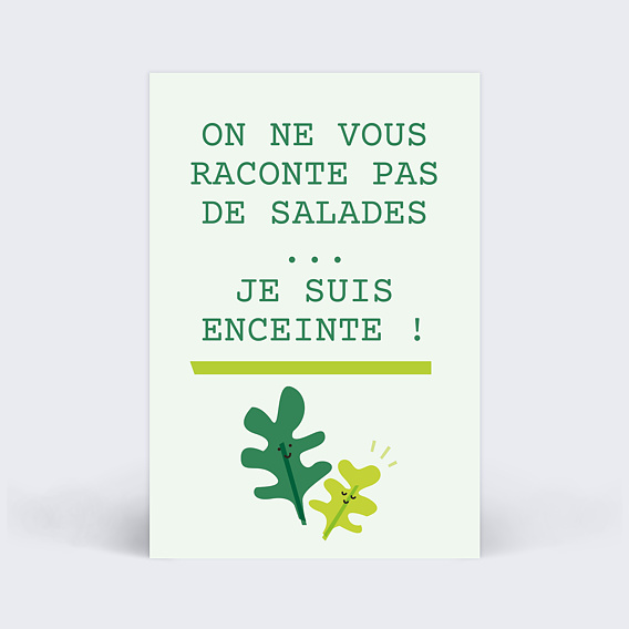 Carte Annonce Grossesse Salade