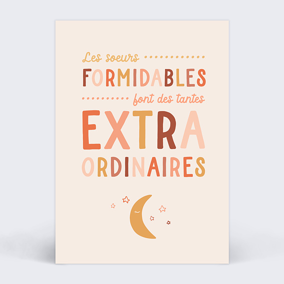 Carte annonce grossesse Soeurs Extraordinaires