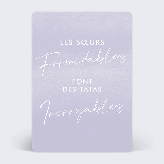 Carte annonce grossesse Tatas Incroyables