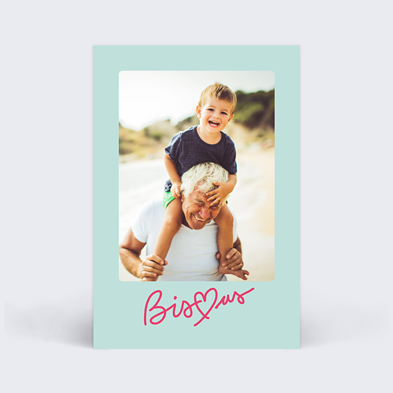 Carte Fête des Grands-Pères Bisous