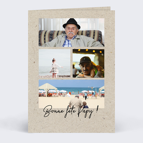 Carte Fête des Grands-Pères Esprit Chiné