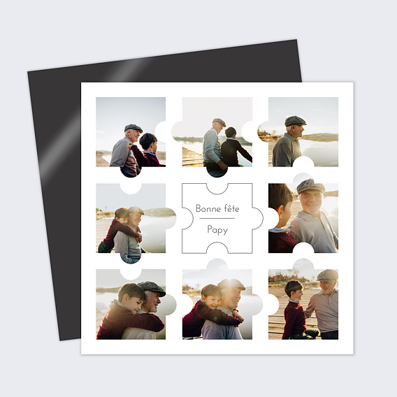 Carte fête des grands-pères Puzzle