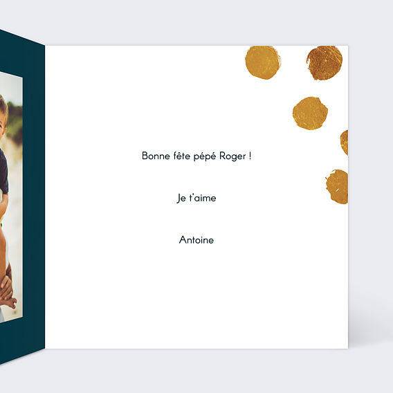 Carte fête des grands-pères Graphique Chic Intérieur Droit