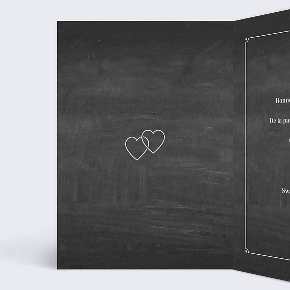 Carte Fête des Grands-Pères Touche Ardoise Intérieur Gauche