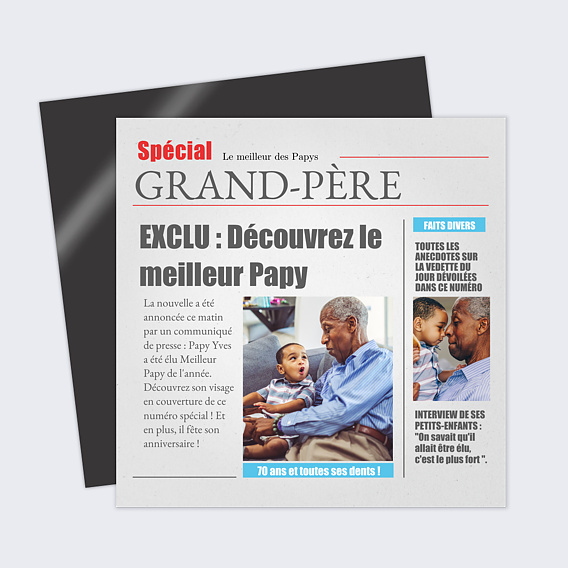 Carte fête des grands-pères Journal