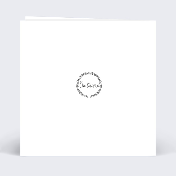 Carte fête des grands-pères Couronne Fleurie Verso