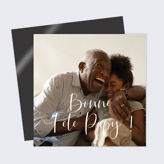 Carte fête des grands-pères Calligraphie Oui