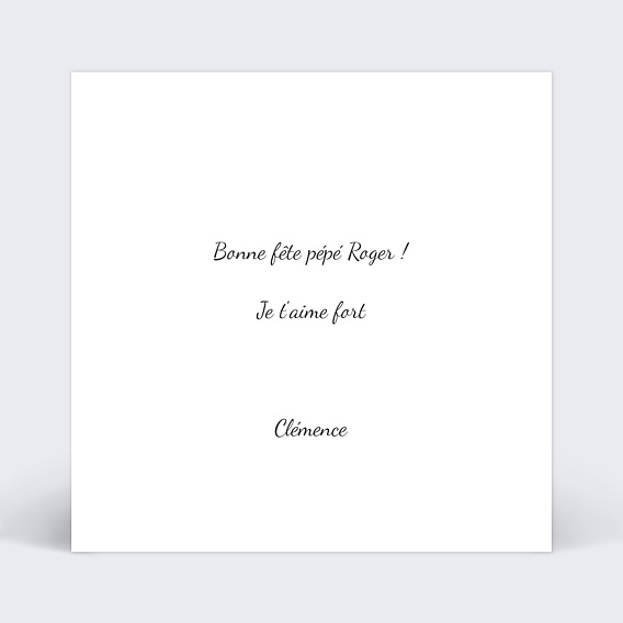 Carte fête des grands-pères Polaroïd Simple Verso