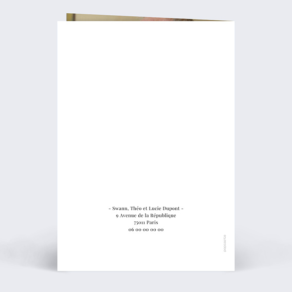 Carte fête des grands-pères Tirets Noirs Verso