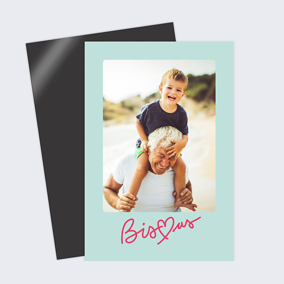 Carte fête des grands-pères Bisous