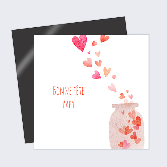 Carte fête des grands-pères Envolée de Coeurs