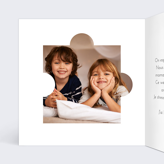 Carte fête des grands-pères Puzzle Intérieur Gauche