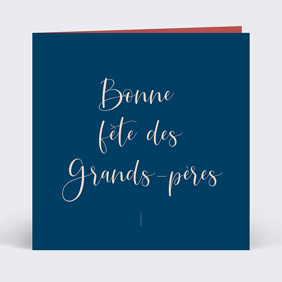 Carte Fête des Grands-Pères Velours
