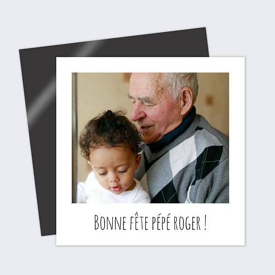 Carte fête des grands-pères Polaroïd Simple