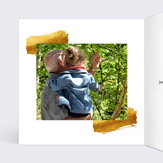 Carte fête des grands-pères Pinceau Intérieur Gauche