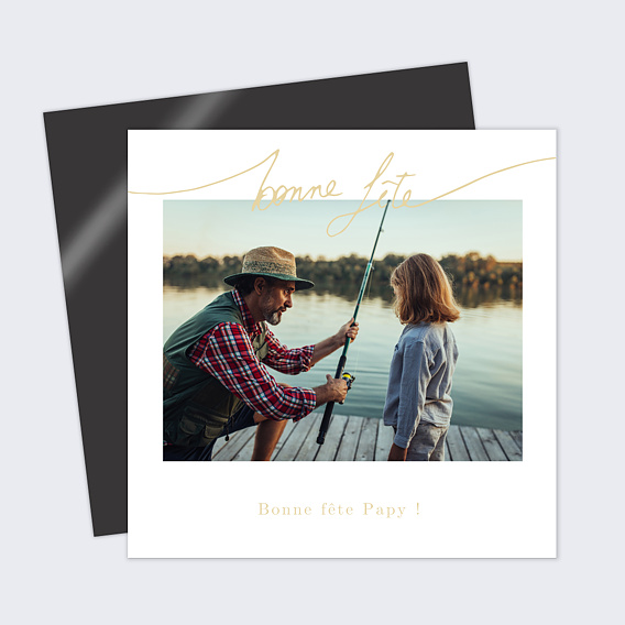 Carte fête des grands-pères Jolie Typographie