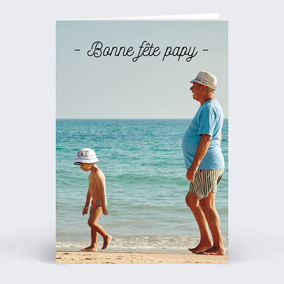 Carte Fête des Grands-Pères Tirets Noirs
