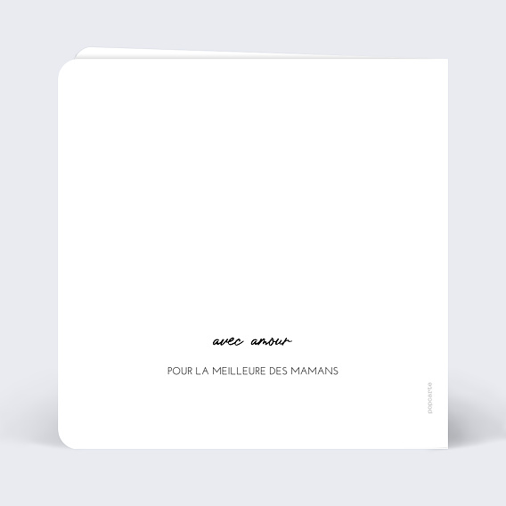 Carte fête des mères Signature Verso