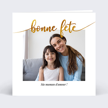 Carte virtuelle fête des mères Ligne Dorée