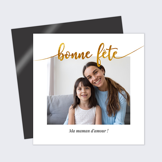 Carte fête des mères Ligne Ocre