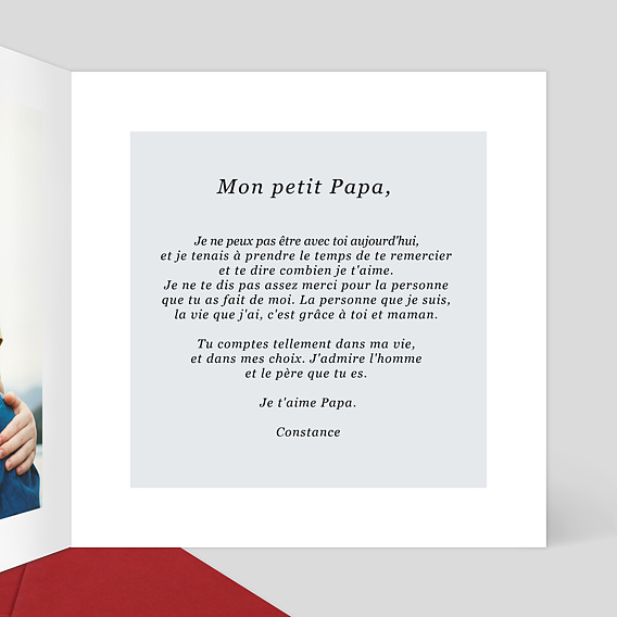 Carte fête des pères À très vite Intérieur Droit