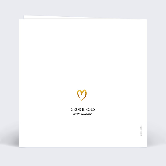 Carte fête des pères Ligne Ocre Verso