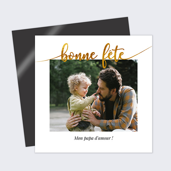 Carte fête des pères Ligne Ocre