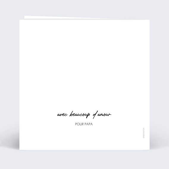 Carte fête des pères Signature Verso