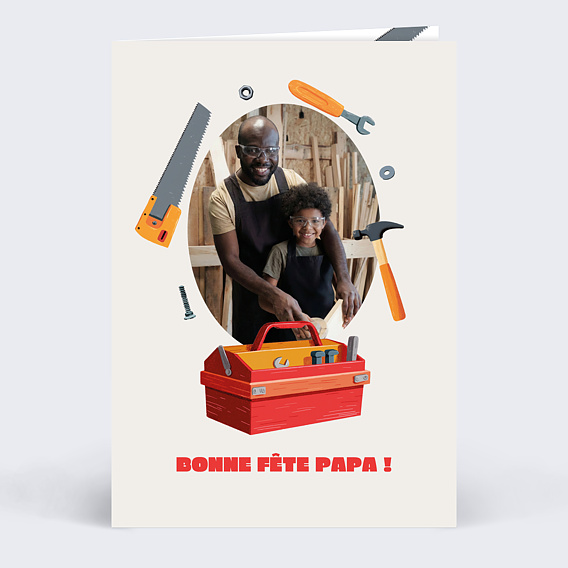 Carte fête des pères Papa bricoleur