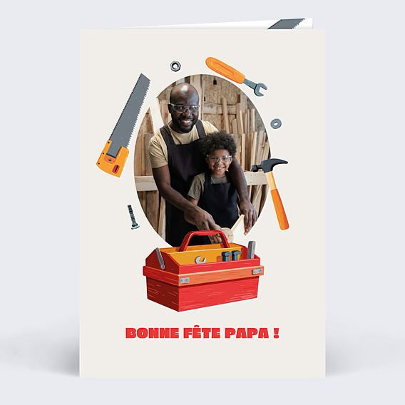 Carte fête des pères Papa bricoleur