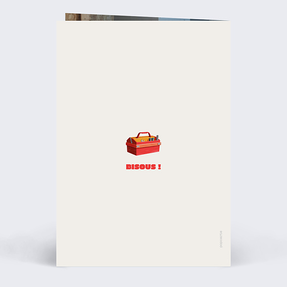 Carte fête des pères Papa bricoleur Verso