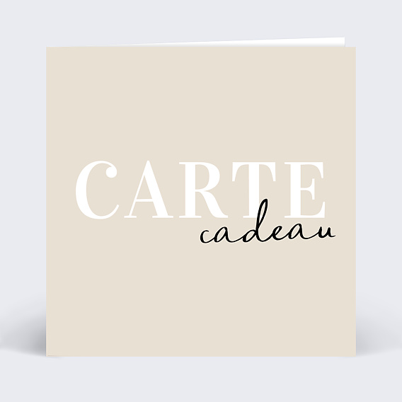 Carte cadeau Moderne