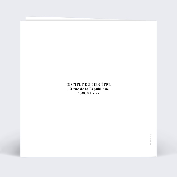 Carte cadeau Moderne Verso