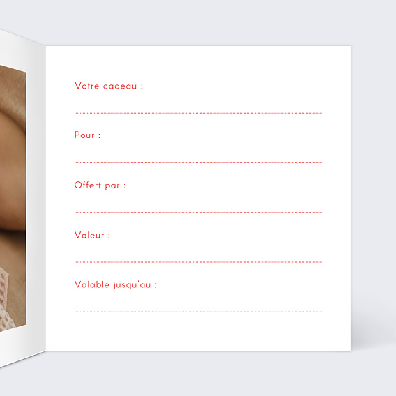 Carte cadeau Beau cadeau Intérieur Droit