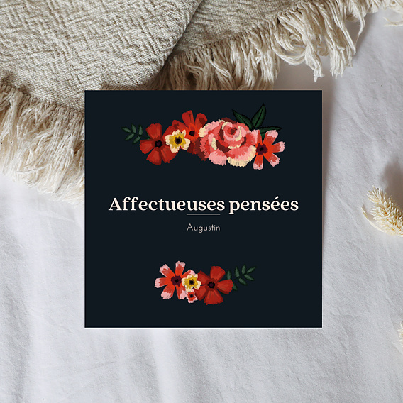Carte de condoléances Anémone